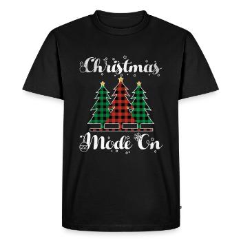 Élément de Noël Mode Décembre sur Plaid Christmas - T-shirt Premium bio Homme - noir - Devant - Nico (187cm)