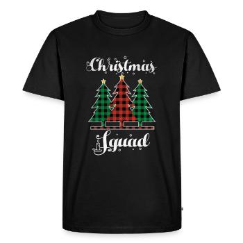 Escouade de Noël Élément Décembre Plaid Noël - T-shirt Premium bio Homme - noir - Devant - Nico (187cm)