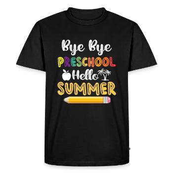 Goodbye Preschool Hello Summer - Schoolchild - Men's Premium Organic T-Shirt - black - Front - Nico (187cm)