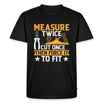 Funny DIY saying - Men's Premium Organic T-Shirt - black - Front - Nico (187cm)