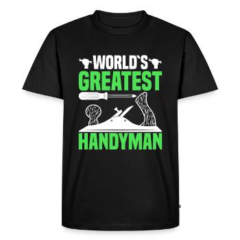 Le plus grand artisan du monde - artisans - T-shirt Premium bio Homme - noir - Devant - Nico (187cm)