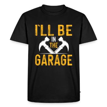I'm in the garage - craftsman lover - Men's Premium Organic T-Shirt - black - Front - Nico (187cm)