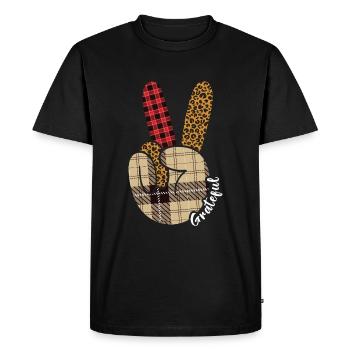 Turquie Amour Paix Modèle d’automne Automne Thanksgiving - T-shirt Premium bio Homme - noir - Devant - Nico (187cm)