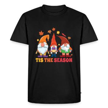Seaon Des Gnomes Automne Thanksgiving Automne - T-shirt Premium bio Homme - noir - Devant - Nico (187cm)