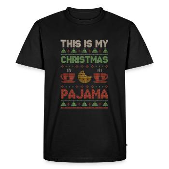 Vacances moches de décembre Affreux Noël - T-shirt Premium bio Homme - noir - Devant - Nico (187cm)