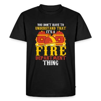 Vous n’avez pas à comprendre cela - Firefighter - T-shirt Premium bio Homme - noir - Devant - Nico (187cm)