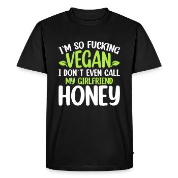 Je suis tellement végétalien - drôle végétalien - T-shirt Premium bio Homme - noir - Devant - Nico (187cm)