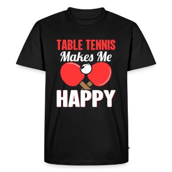 Le tennis de table me rend heureux - Ping Pong - T-shirt Premium bio Homme - noir - Devant - Nico (187cm)