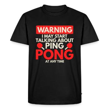 Attention je pourrais commencer à propos du ping-pong - T-shirt Premium bio Homme - noir - Devant - Nico (187cm)