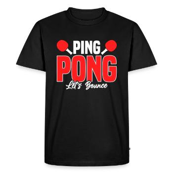 Ping Pong Let ́s Bounce - table tennis - Men's Premium Organic T-Shirt - black - Front - Nico (187cm)