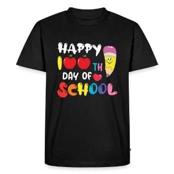 Cute Student Happy 100th Day 100 Days Of School - Men's Premium Organic T-Shirt - black - Front - Nico (187cm)