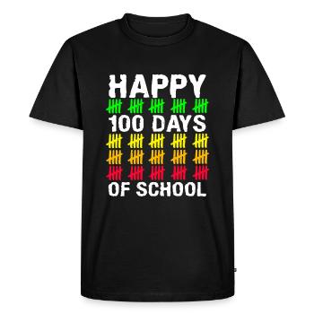 Stick Student Happy 100th Day 100 Days Of School - Men's Premium Organic T-Shirt - black - Front - Nico (187cm)