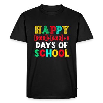 Math Student Happy 100th Day 100 Days Of School - Men's Premium Organic T-Shirt - black - Front - Nico (187cm)