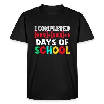 Math 100th Day Completed 100 Days Of School - Men's Premium Organic T-Shirt - black - Front - Nico (187cm)