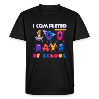 Monster 100th Day Completed 100 Days Of School - Men's Premium Organic T-Shirt - black - Front - Nico (187cm)