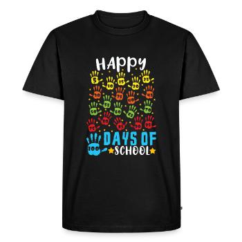 Mains Étudiant heureux 100e jour 100 jours d’école - T-shirt Premium bio Homme - noir - Devant - Nico (187cm)