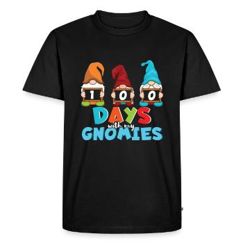 100th Day School Gnomes Happy 100 Days De L’École - T-shirt Premium bio Homme - noir - Devant - Nico (187cm)