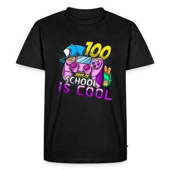 Le jeu du 100e jour des élèves est cool 100 jours d’école - T-shirt Premium bio Homme - noir - Devant - Nico (187cm)