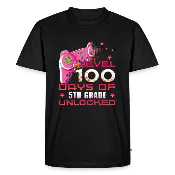 100th Day Gamer 5th Grade Happy 100 Days Of School - Men's Premium Organic T-Shirt - black - Front - Nico (187cm)