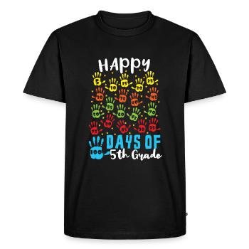 Hands 5th Grade Happy 100th Day 100 Days Of School - Men's Premium Organic T-Shirt - black - Front - Nico (187cm)