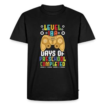 100th Day Completed Gamer Preschool Days Of School - Men's Premium Organic T-Shirt - black - Front - Nico (187cm)