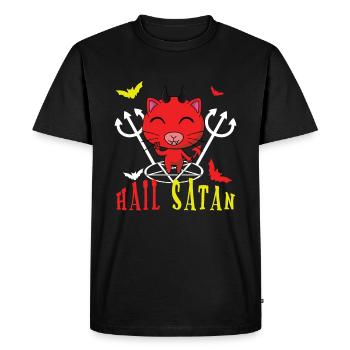 Kawaii Satan Devil Metal Music Lover Rock - T-shirt Premium bio Homme - noir - Devant - Nico (187cm)