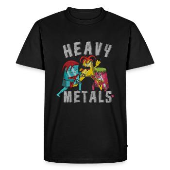Band Elements Heavy Rock Hand Metal Music Lover - T-shirt Premium bio Homme - noir - Devant - Nico (187cm)