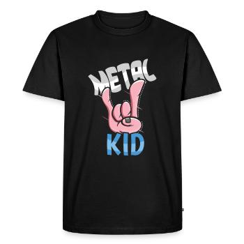 Rock Sign Rock Hand Metal Kid Music Lover Rocker - T-shirt Premium bio Homme - noir - Devant - Nico (187cm)