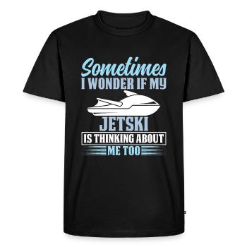 Sometimes I wonder if my jet ski thinks of it - Men's Premium Organic T-Shirt - black - Front - Nico (187cm)