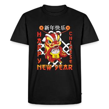 Nouvel An chinois Dragon Lapin 2023 Nouvel An - T-shirt Premium bio Homme - noir - Devant - Nico (187cm)