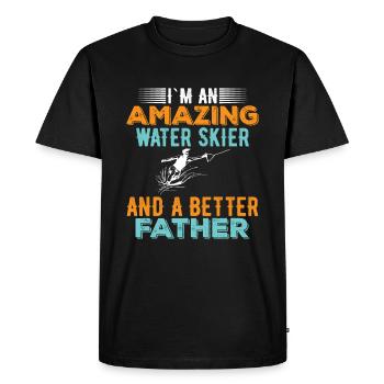 Je suis un excellent skieur nautique - T-shirt Premium bio Homme - noir - Devant - Nico (187cm)