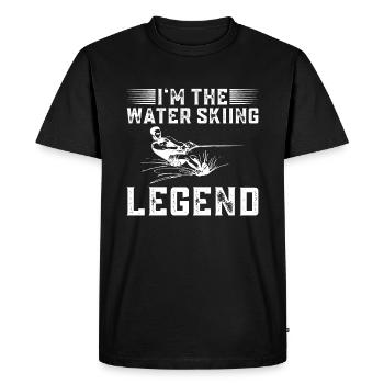 I am the water skiing legend - Waterskier - Men's Premium Organic T-Shirt - black - Front - Nico (187cm)