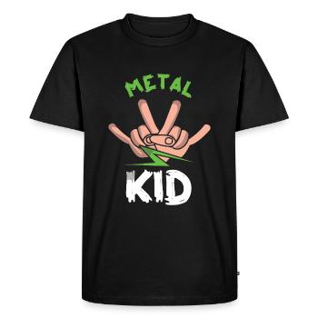 Rocker Sign Rock Hand Metal Kid Metal Lover - T-shirt Premium bio Homme - noir - Devant - Nico (187cm)