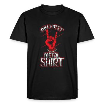 Metal Kid Rocker Sign Rock Hand First Metal - T-shirt Premium bio Homme - noir - Devant - Nico (187cm)