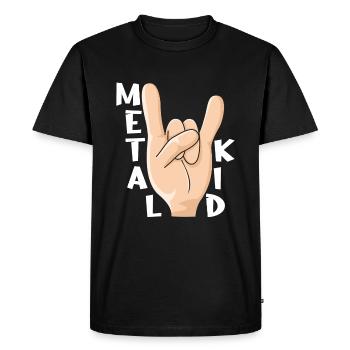 Rocker Rock Sign Rock Hand Metal Kid Music Lover - T-shirt Premium bio Homme - noir - Devant - Nico (187cm)