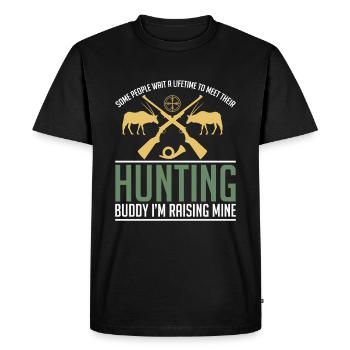 Certaines personnes attendent toute une vie - T-shirt Premium bio Homme - noir - Devant - Nico (187cm)