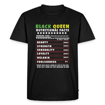 Fière Mélanine noire Mois de l’histoire des Noirs - T-shirt Premium bio Homme - noir - Devant - Nico (187cm)