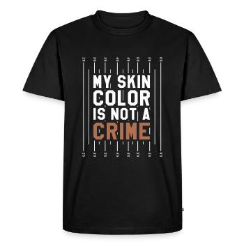 Couleur de peau Égalité Protestation Fierté Histoire noire - T-shirt Premium bio Homme - noir - Devant - Nico (187cm)