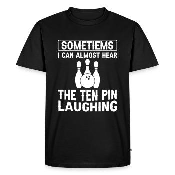 Parfois, j’entends presque les dix cônes rire - T-shirt Premium bio Homme - noir - Devant - Nico (187cm)