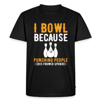 I prefer to punch - bowler saying - Men's Premium Organic T-Shirt - black - Front - Nico (187cm)