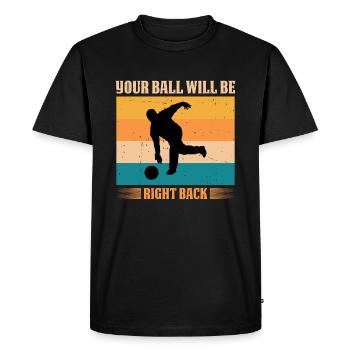 Votre balle sera de retour - Bowling - T-shirt Premium bio Homme - noir - Devant - Nico (187cm)