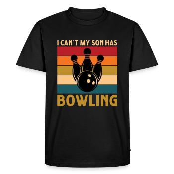 Je ne peux pas mon fils avoir un bowling - T-shirt Premium bio Homme - noir - Devant - Nico (187cm)