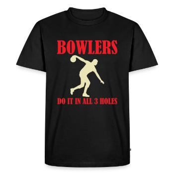 Les boulistes réussissent dans les 3 trous - T-shirt Premium bio Homme - noir - Devant - Nico (187cm)