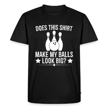 Cette chemise fait paraître mes couilles grosses - T-shirt Premium bio Homme - noir - Devant - Nico (187cm)