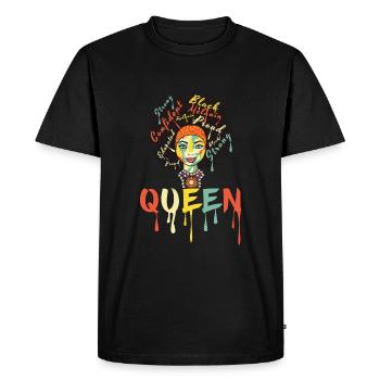 Proud Black Girl Pride Black History Month - Men's Premium Organic T-Shirt - black - Front - Nico (187cm)