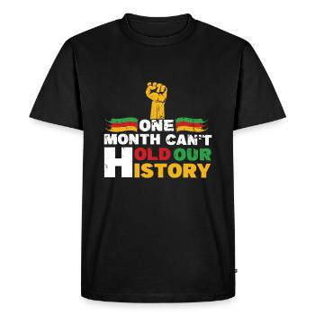 Le premier mois ne peut pas tenir le Mois de l’histoire des Noirs - T-shirt Premium bio Homme - noir - Devant - Nico (187cm)