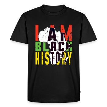 Mois de l’histoire des Noirs en Afrique Fierté des Noirs - T-shirt Premium bio Homme - noir - Devant - Nico (187cm)