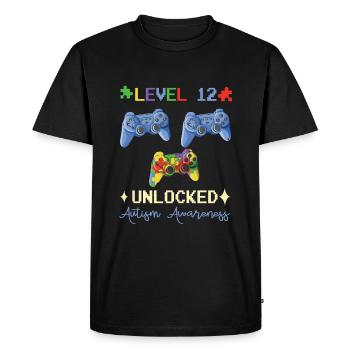 Gamer Age 12 Born Birth Puzzle Autism Awareness - Men's Premium Organic T-Shirt - black - Front - Nico (187cm)