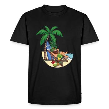 Journée de la Saint Patrick relaxante irlandaise - T-shirt Premium bio Homme - noir - Devant - Nico (187cm)