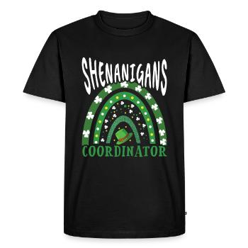 Shenanigans Coordinator Shamrock Saint Patricks - Men's Premium Organic T-Shirt - black - Front - Nico (187cm)